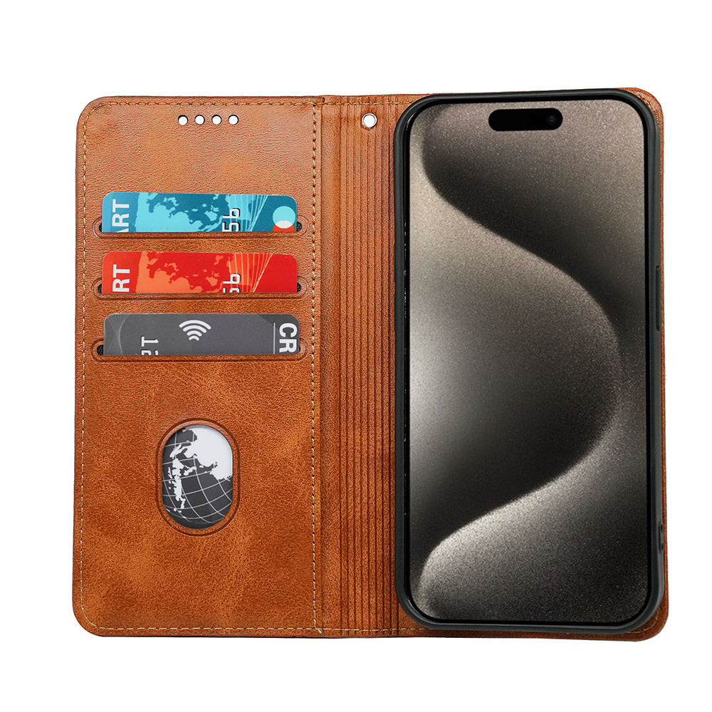 Case de estuche de cuero de Google Phone Flip