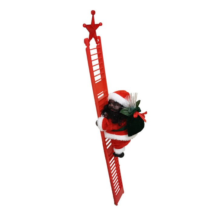 Échelle d'escalade électrique Santa Claus Coup à l'échelle rouge Poupée de poupée