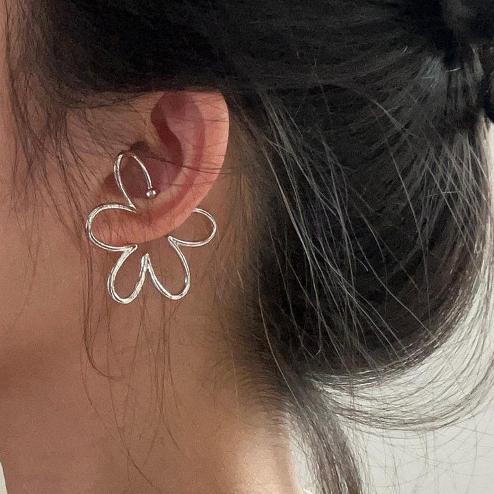 Ins Style Non-piercing Ear Clip Mona Flower Temperament