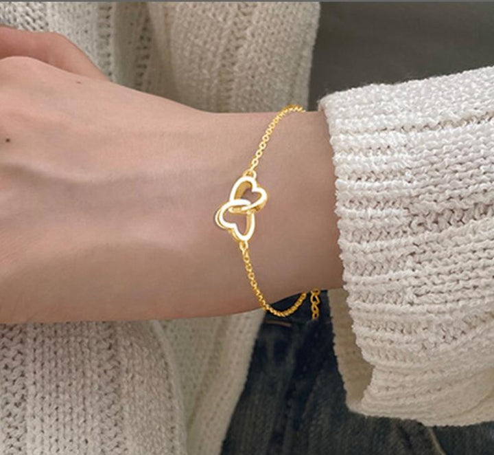 Women's Fashion Alloy Heart Shaped Bracelet