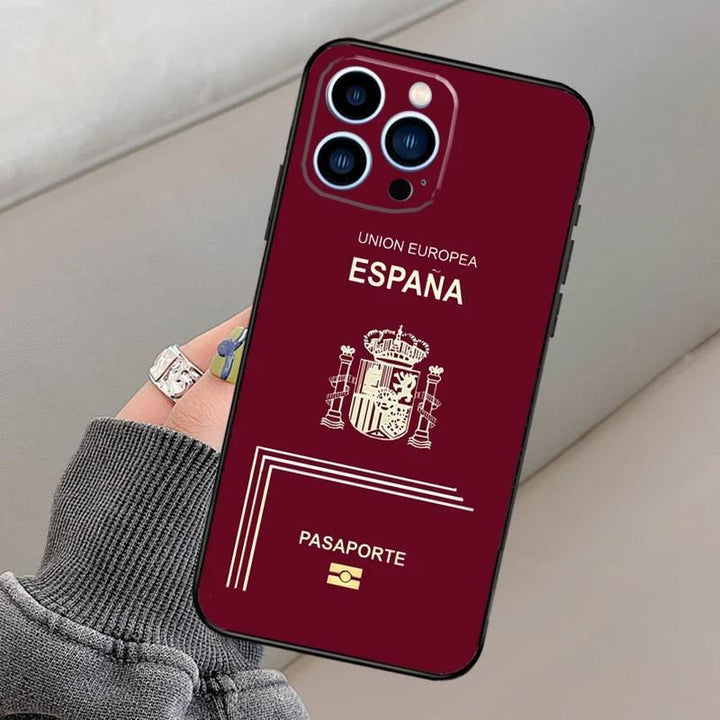 Caja de teléfono Argelia Serbia España Pasaporte Case de teléfono