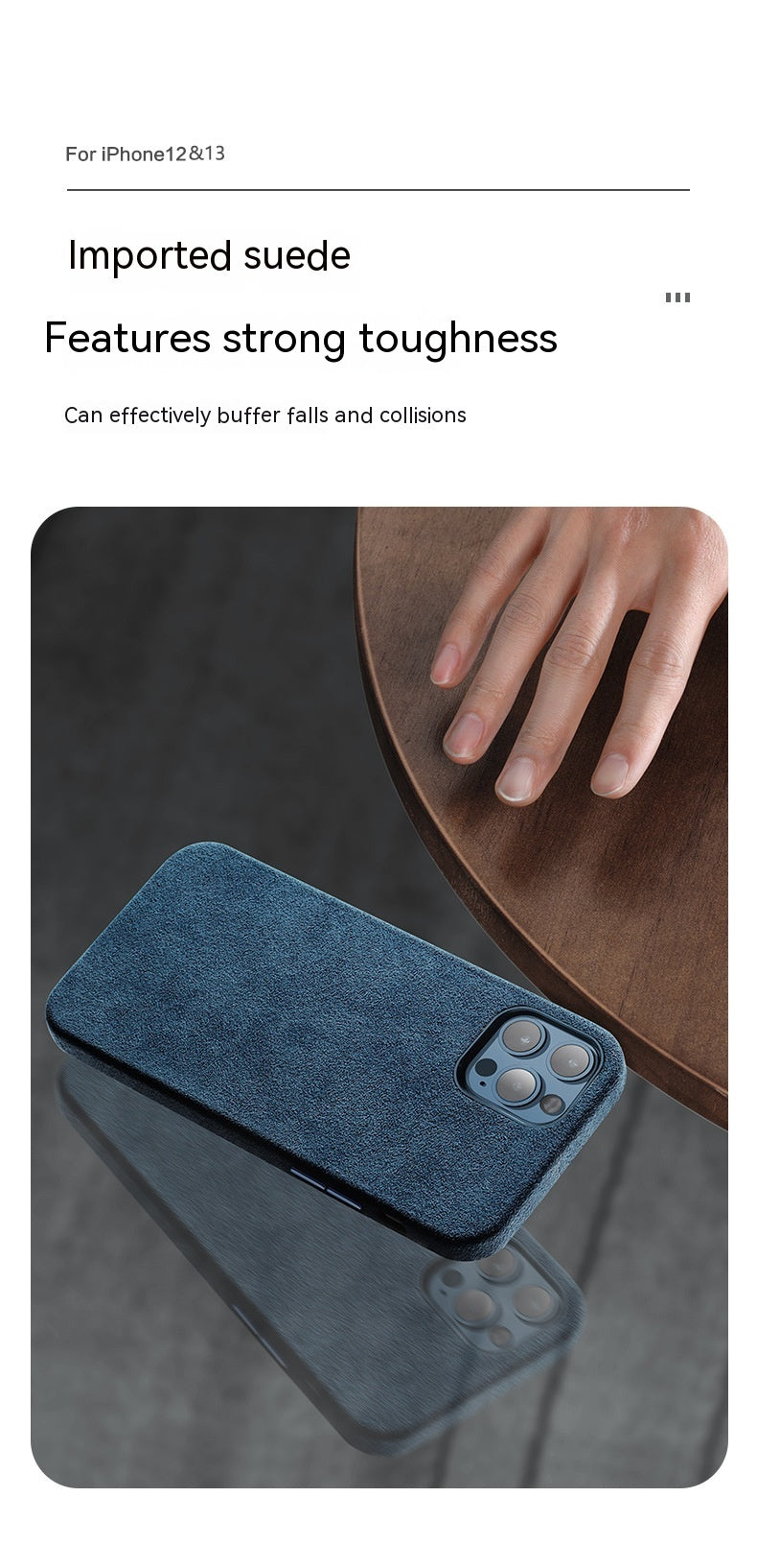 Suede Phone Magnetic Wireless Charger High-end Protective Case
