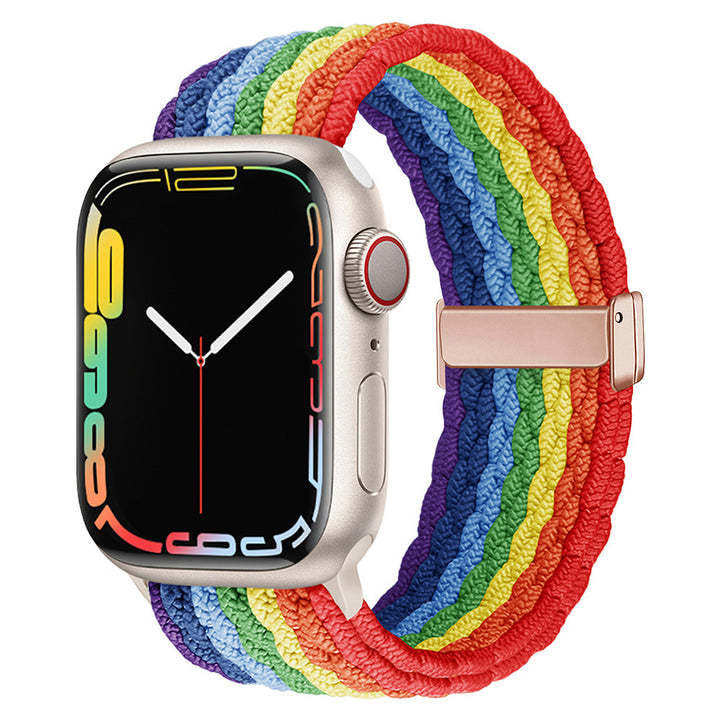 Féach ar strap Rainbow Níolón Níolón Fite Sleamhnáin Strap Elastic Universal Universal