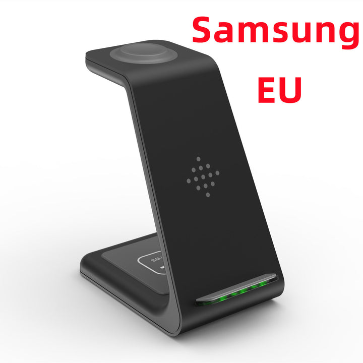 3 I 1 Fast Charging Station Wireless Charger Stand Wireless Quick Charge Dock för telefoninnehavare