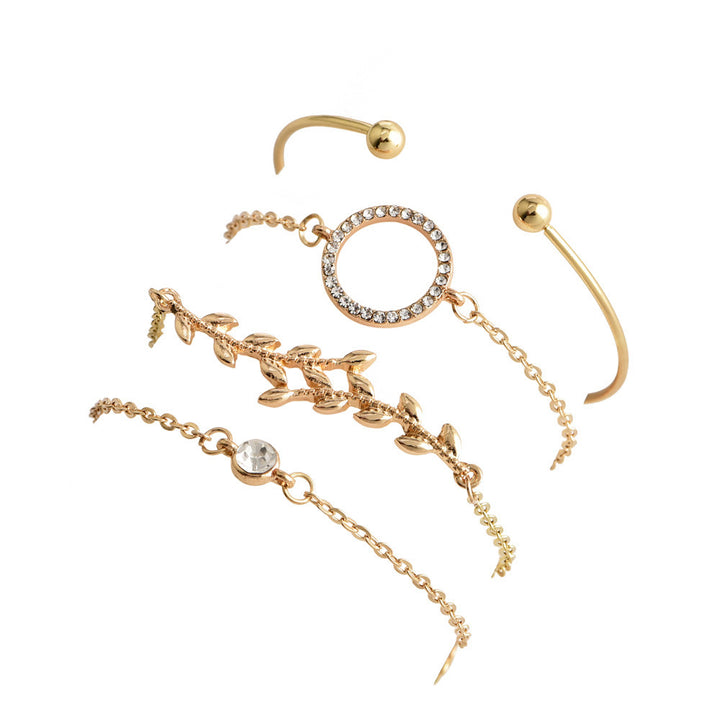 Street Style Trendy Fashion Metal Bracelet Bangles Combination Set