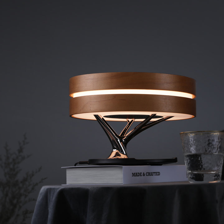 Muzică inteligentă rotundă Bluetooth Bluetooth Lampa de pat Wifi Cerc Cerc de lumină LED Încărcare wireless pentru sufragerie
