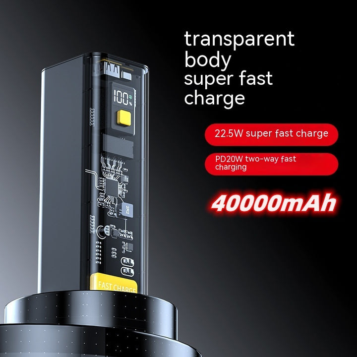 PD高速充電225Wパンク透明40000 MAパワーバンク
