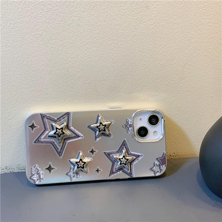 Electroplating Three-dimensional Sweet Cool Star Phone Case