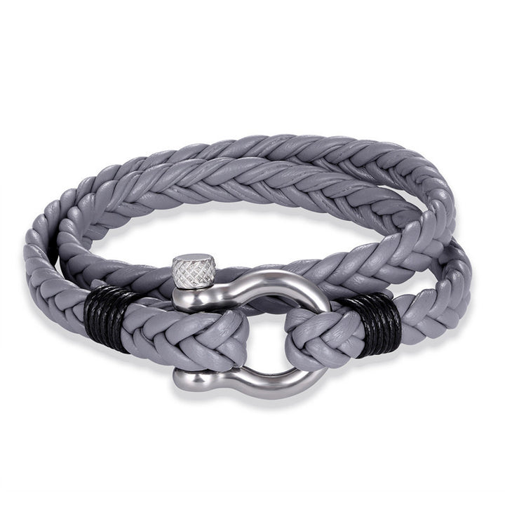 Men And Women All-matching Multi-layer Woven Leather Bracelet