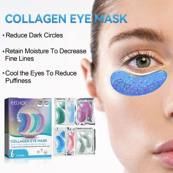 Eelhoe Collagen Eye Mask elimina las líneas finas y los círculos oscuros Hidratantes y la máscara de los ojos de los ojos de elevación.