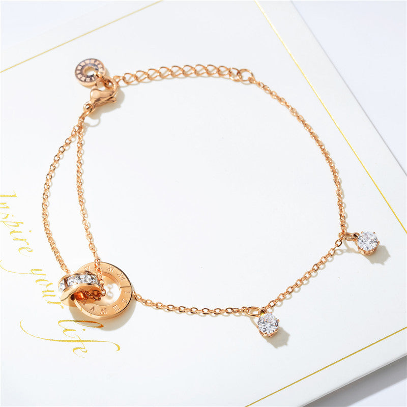 Pulsera romana con encarcelamiento de diamantes