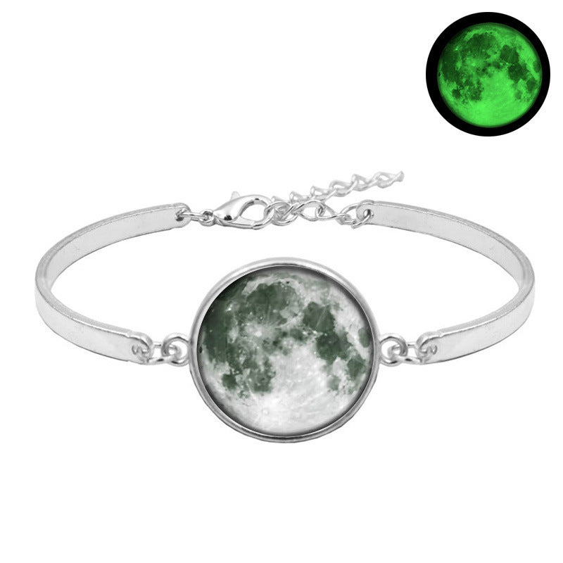 Galaxy Moon Time Edelsteinarmband Luminous -Armband