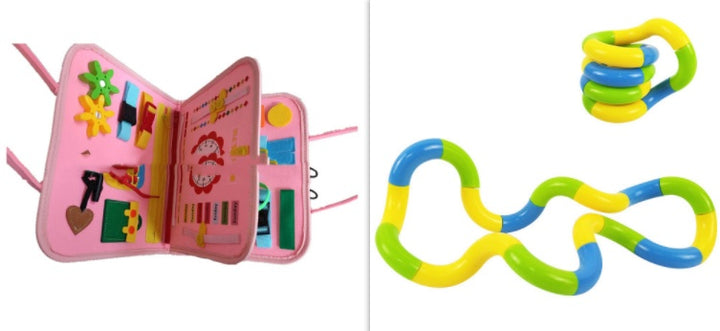 Нова натоварена книга Детски натоварен борд за обличане и закопчаване Ученето на бебето ранно образование предучилищна сензорна играчка