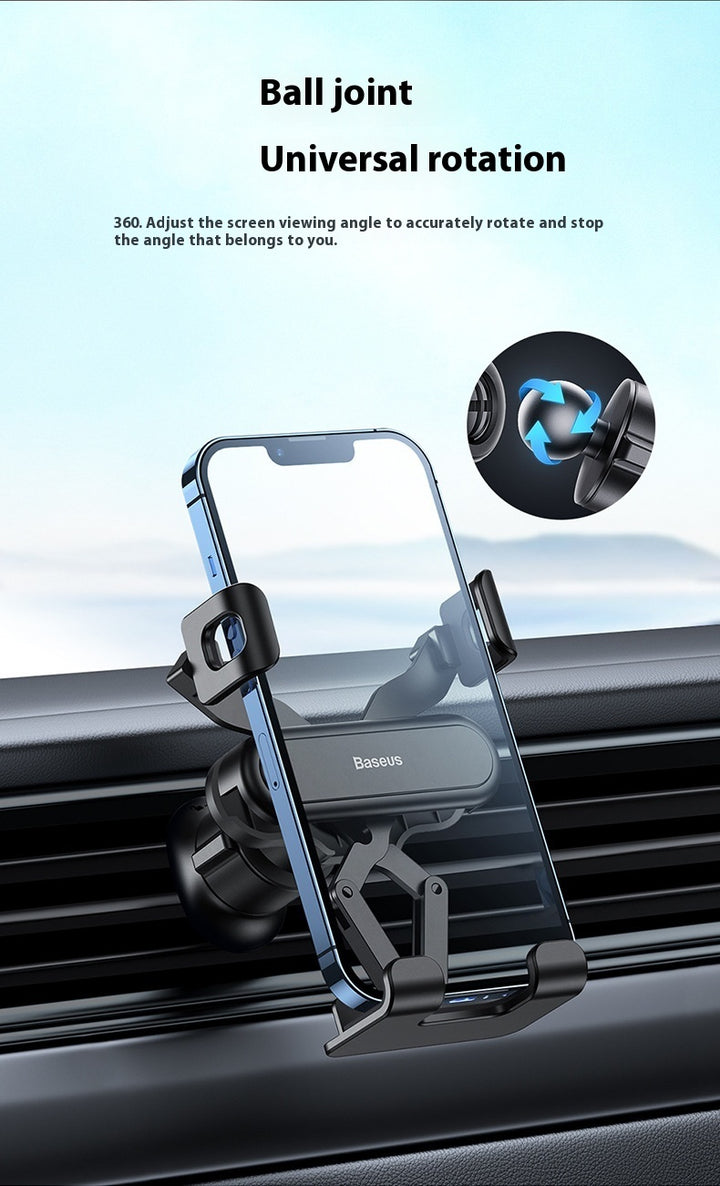 Vehicle-mounted Mobile Phone Bracket Air Outlet Gravity Sensing