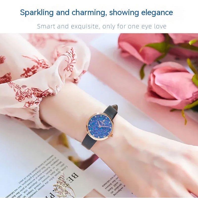 Sapphire Simple en Natural Small Diamond Women's Watch