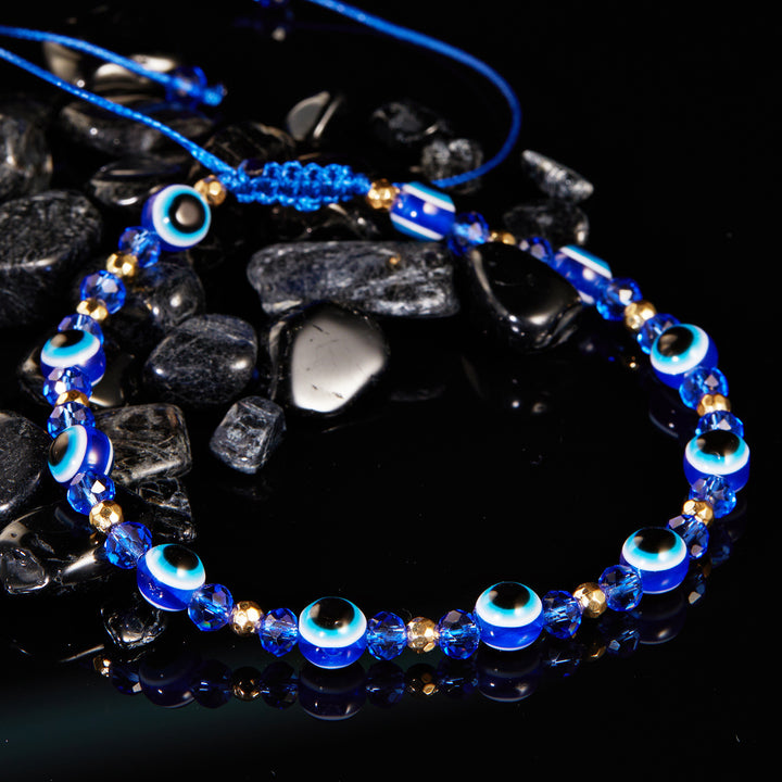 Oogkristallen kraal trek verstelbare armband