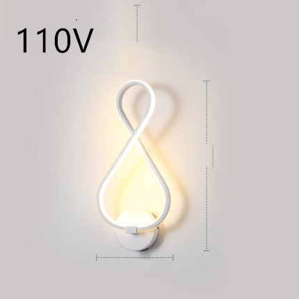 Lampa de perete cu LED -uri nordic lampa noptieră pentru dormitor minimalist