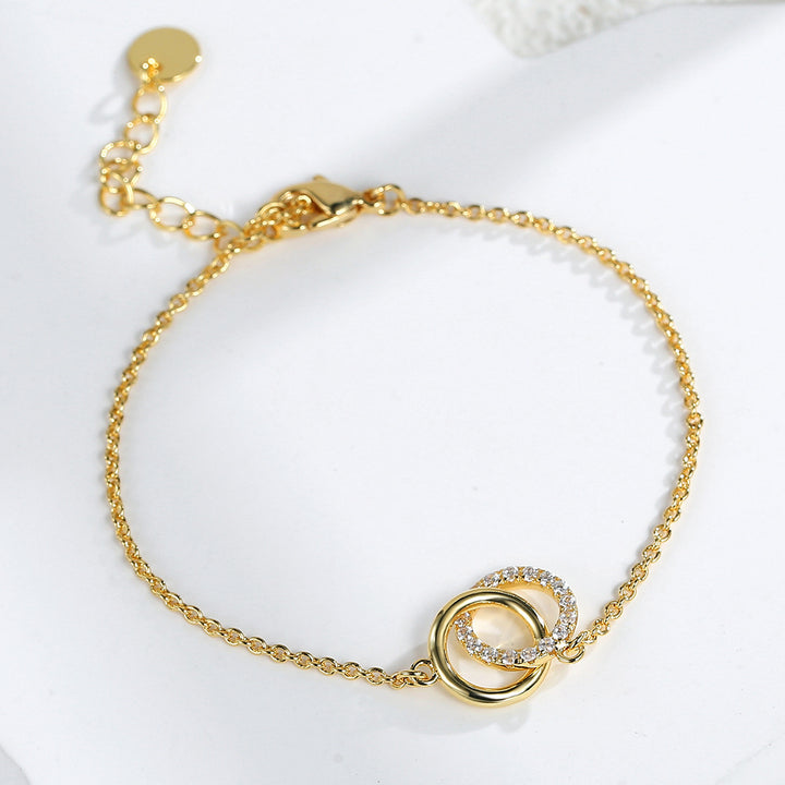 Bracelet d'or authentique plaqué en cuivre simple
