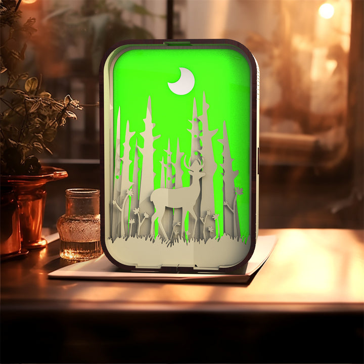 Holzschnitzerei Leichtes kreatives Geschenk minimalistische Nacht Nachtleuchte Desktop Dekoration Geburtstagsgeschenk