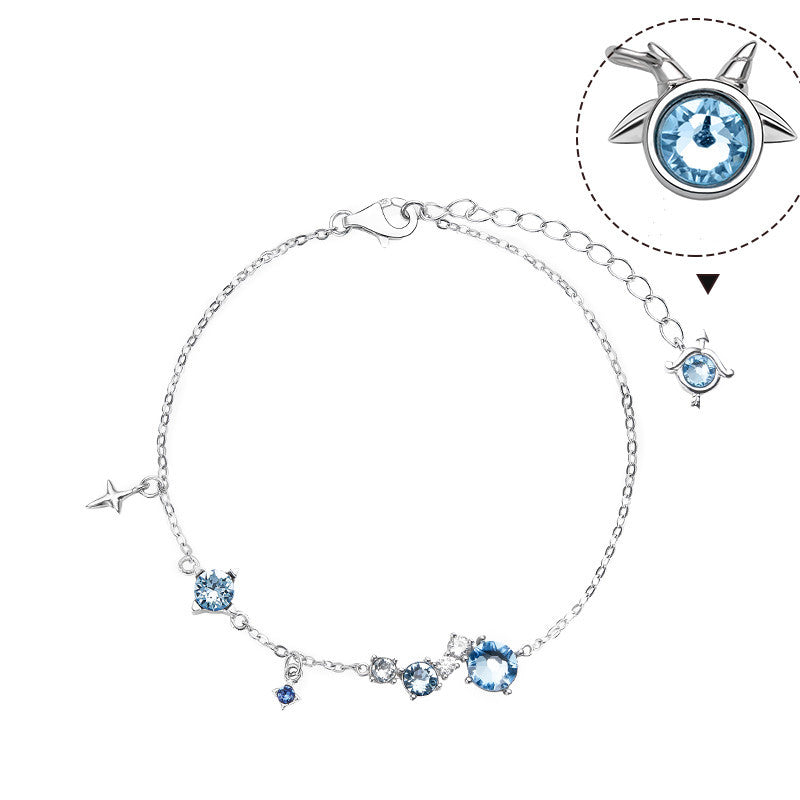 Twelve Constellation Sterling Silver Bracelet