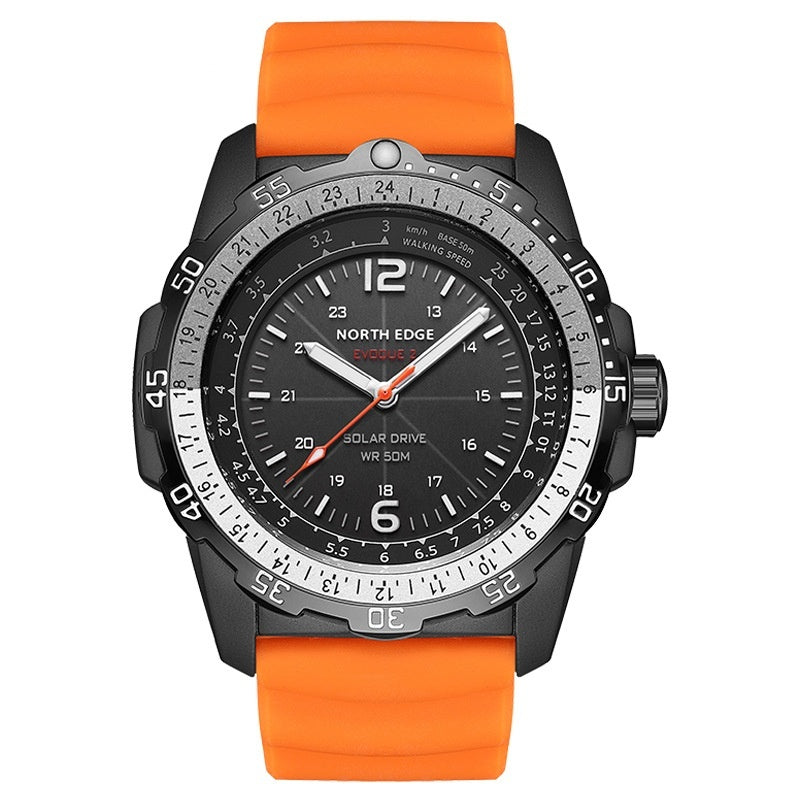 Orologio per outdoor Waterproof Solare Orologio ricaricabile Eco-Drive Lumino Lumino Long Endurance Misurazione della velocità degli uomini