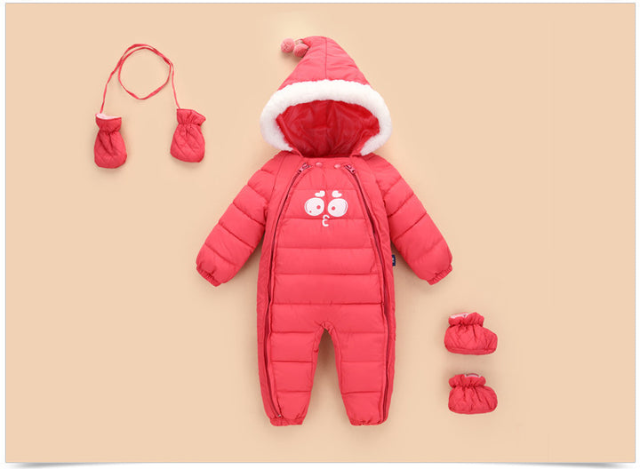 Down Cotton Baby Rompers Inverno Spessi Spessi Costume Girls caldo Snetiudo neonati per bambini salti per bambini per bambini abbigliamento per bambini 0-18m