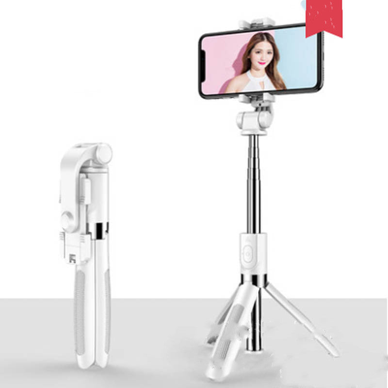 Apple ile uyumlu, tripod selfie sopa mobil evrensel canlı üçgen braket bir bluetooth selfie eser