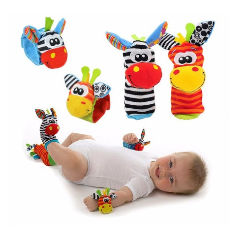 0-12 meses Batt Animal Rattle Behor Baby Sock Baby Toy Muñeco de muñeca Calcetines para bebés