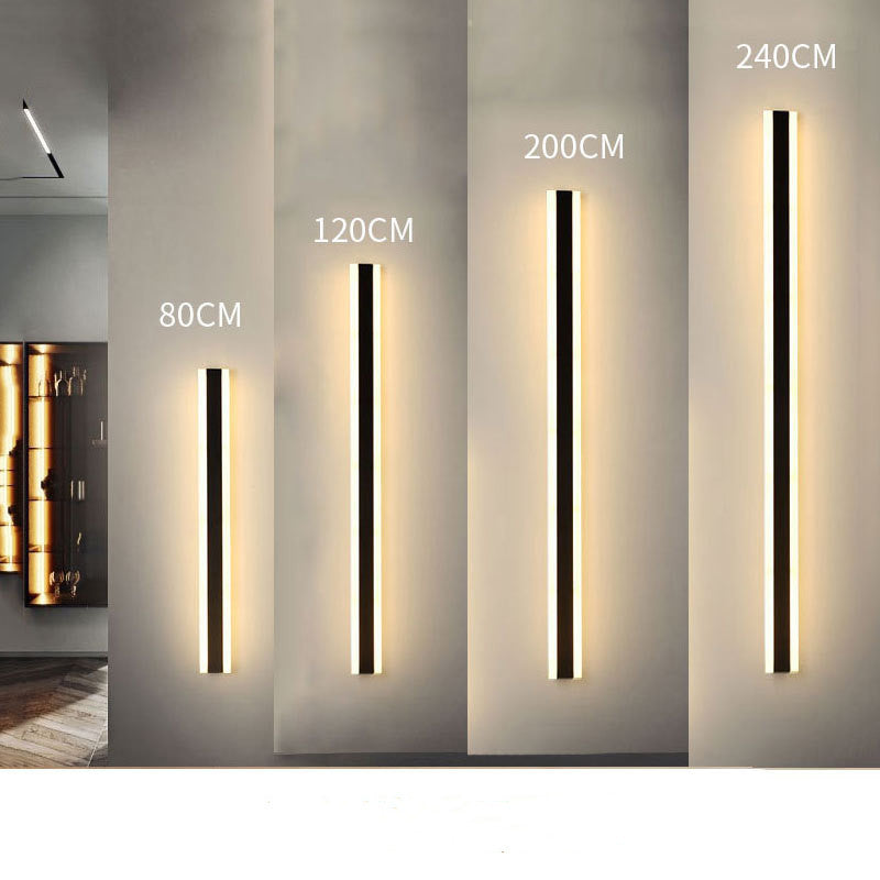 Minimalistische lange LED -Wandlampe