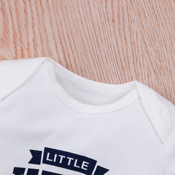 Kinderpak herfst babybrief afdrukkende ritssluiting driedelige set pasgeboren kleding