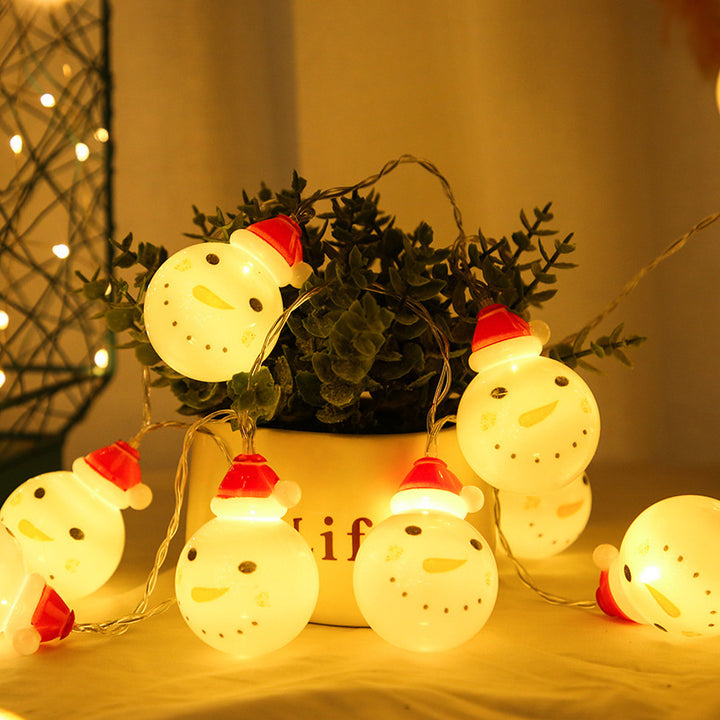 Luzes de corda de boneco de neve luzes de decoração de luzes