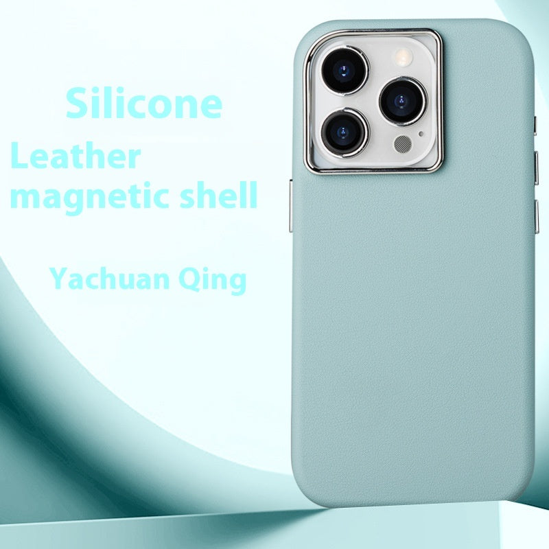 Silikonowy all-inclusive skórzany obudowa telefoniczna ssanie magnetyczne