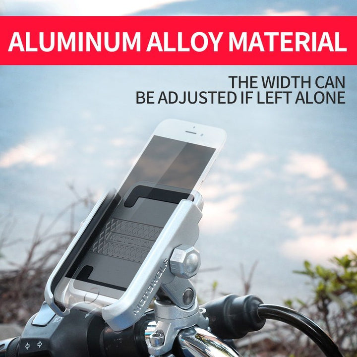 Bolsera de bicicleta de desecho Soporte universal Teléfono soporte Montaje soporte de montaje eléctrico Aleación de aluminio Talladores de teléfonos