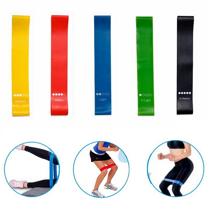 Yoga Direnç Kauçuk Bantları İç Mekan Dış Mekan Fitness Ekipmanları 0.35mm-1.1mm Pilates Spor Eğitim Egzersizi Elastik Bantlar
