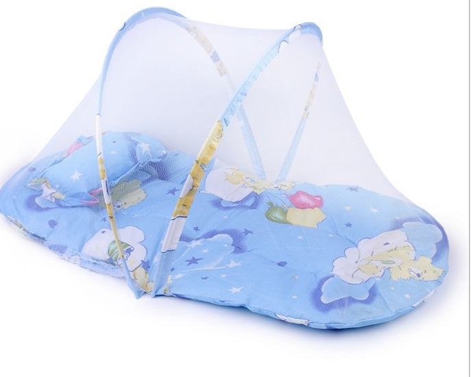 Portable para bebés plegables para niños cama infantil dot cremallera carpa neta cojín para dormir