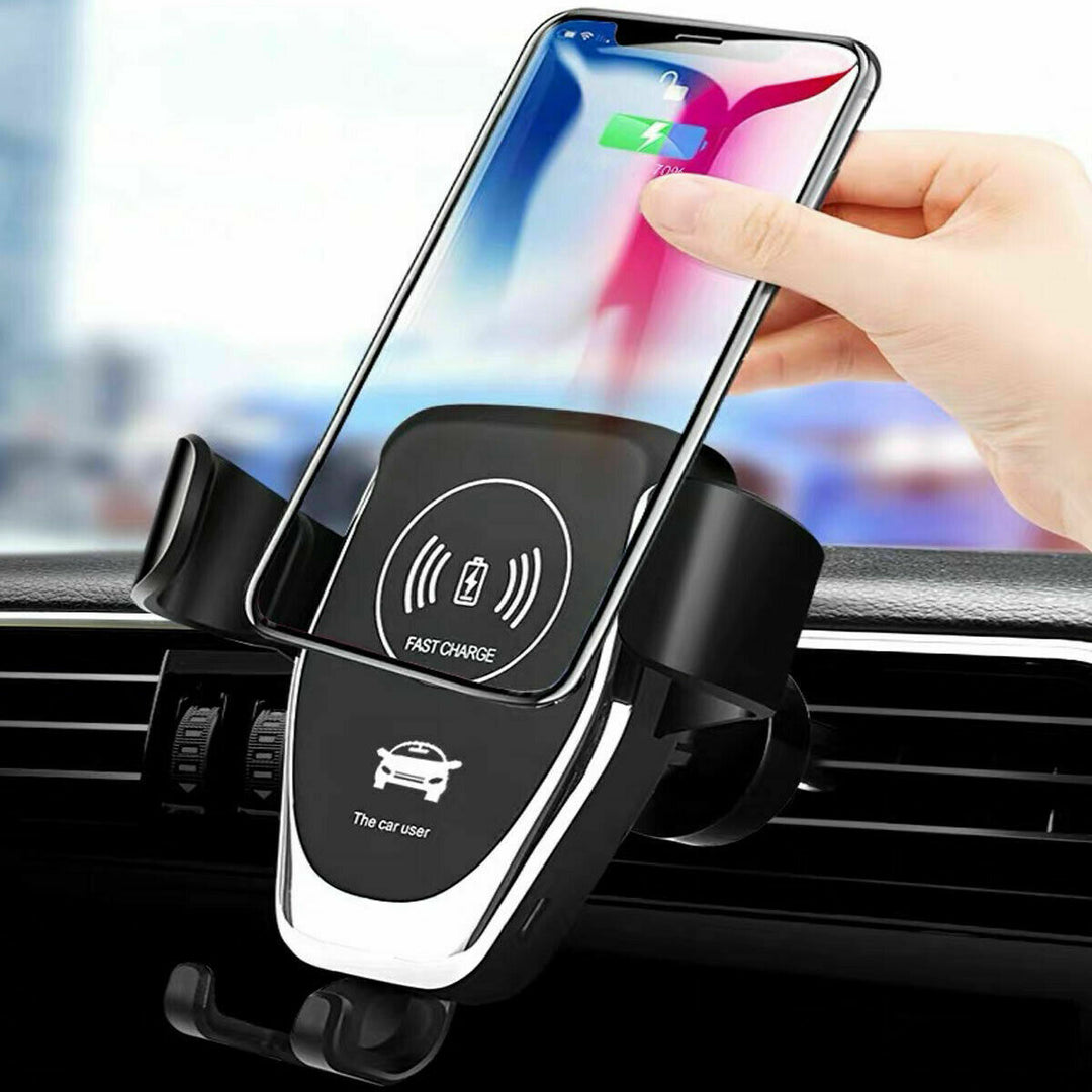 10W Qi Wireless Fast Car Charger Mount Holder Stand Automatisk klemmelading