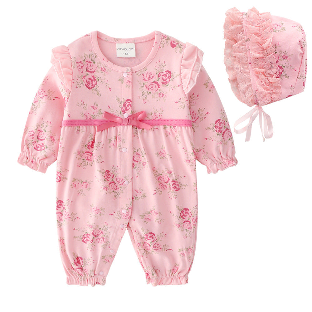 Baby full moon suit hundred days baby princess jumpsuit