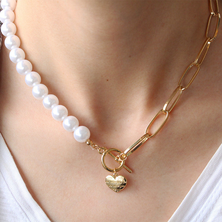 Dreistufige Halskette Perlenkette