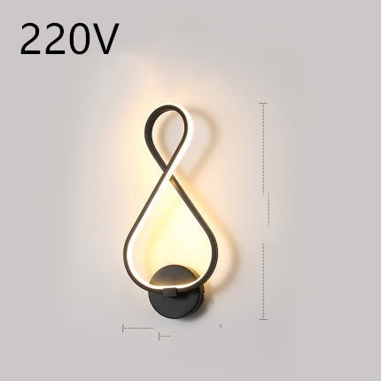 Lampa ścienna LED Nordic Minimalistyczna lampa nocna sypialni
