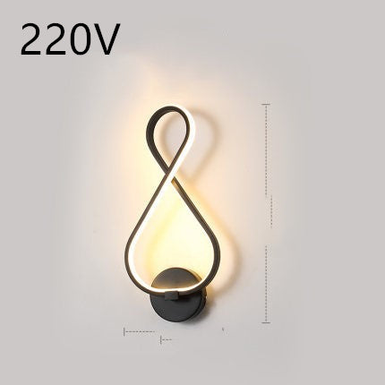 LED -wandlamp Noordelijke minimalistische slaapkamerlamp