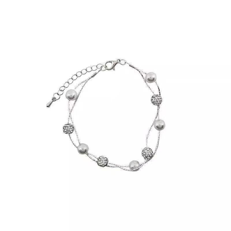 Pulsera gemela de doble capa estrellada para mujeres