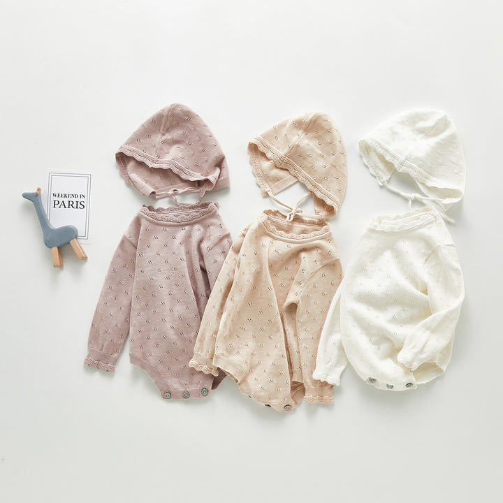 Baby gebreide romper jumpsuit