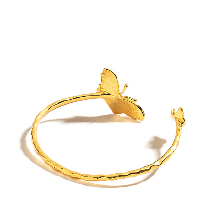 Drop huile couleur émail conception d'intérêt spécial Bracelet de papillon sauvage