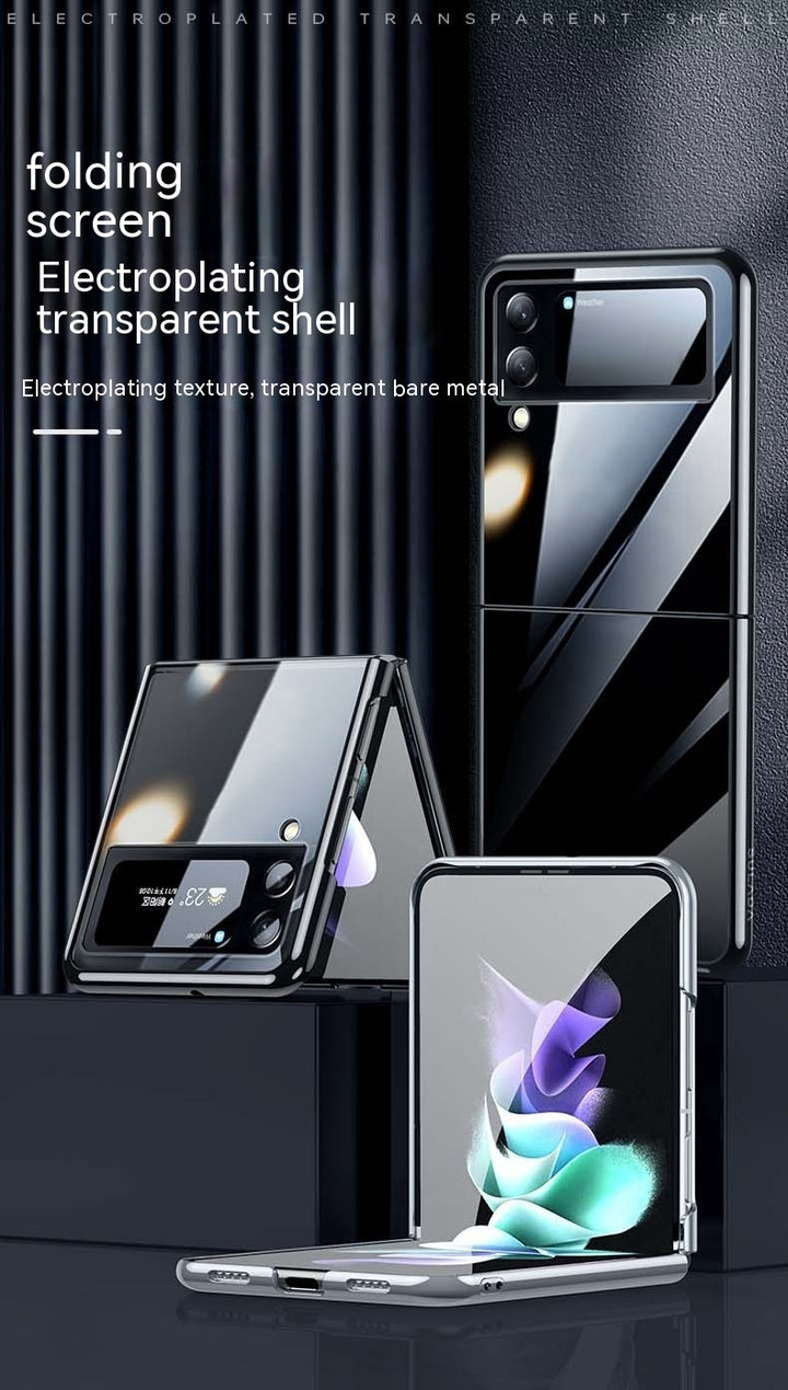 Phone Hülle faltbare Bildschirm -Schutzhülle Elektroplieren PC hart transparent