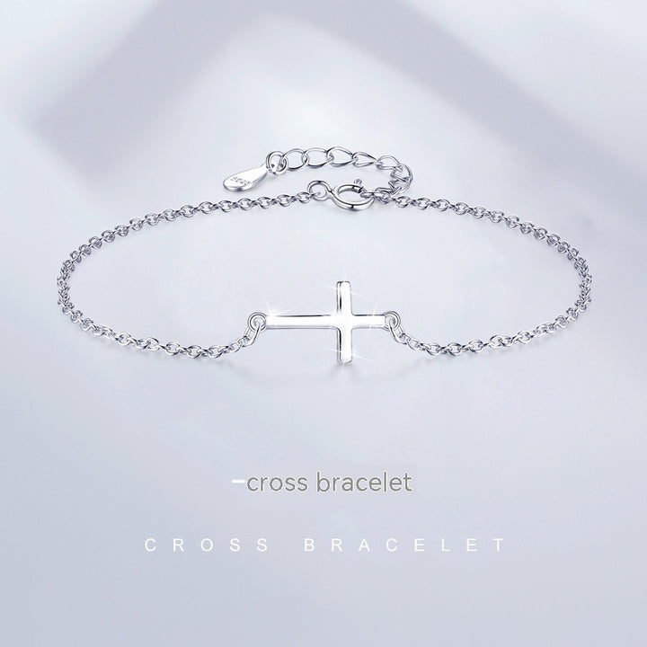 Bracelet en argent sterling Cross Cross S925 Bijoux en argent sterling