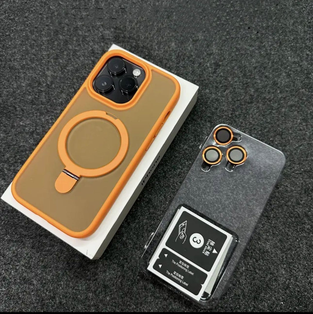 Magnetic Bracket Phone Case Lens Protector Protective Sleeve