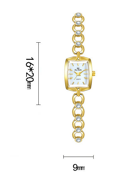 Fashion Quartz Watch Diamond Armband