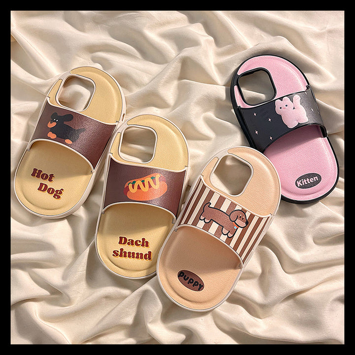 Cartoon Dog Slippers Suitable For 14 Phone Case 15 Pro13pro Leather 15promax Girl Heart 12 11 Silicone 14pro Phone Case