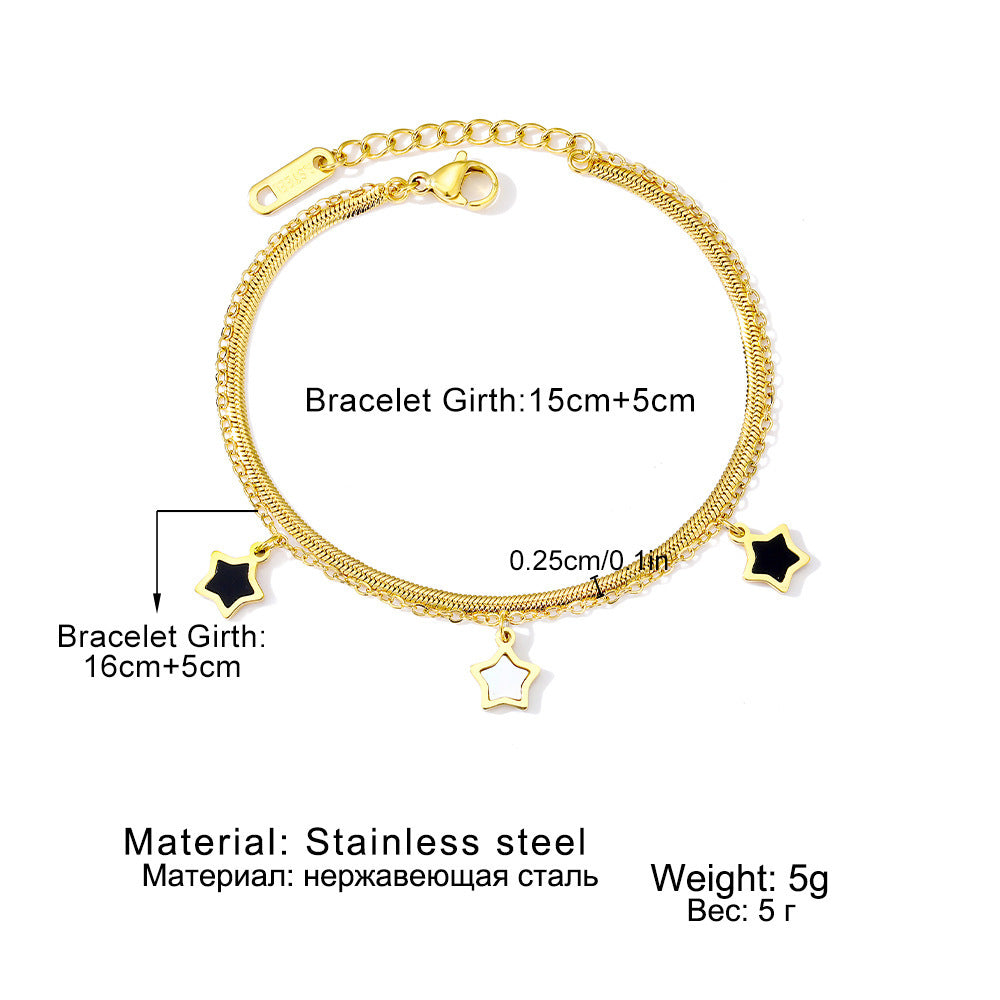 Five-pointed Star Stainless Steel Bracelet