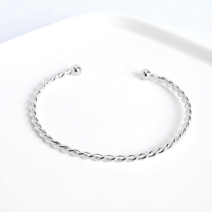 Bracelet de torsion en argent sterling aux femmes des femmes